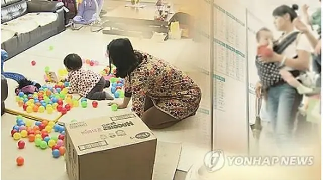 子育てする女性のイメージ＝（聯合ニュースＴＶ）