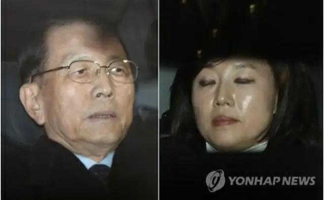金淇春・元大統領秘書室長（左）と趙允旋・文化体育観光部長官＝（聯合ニュース）