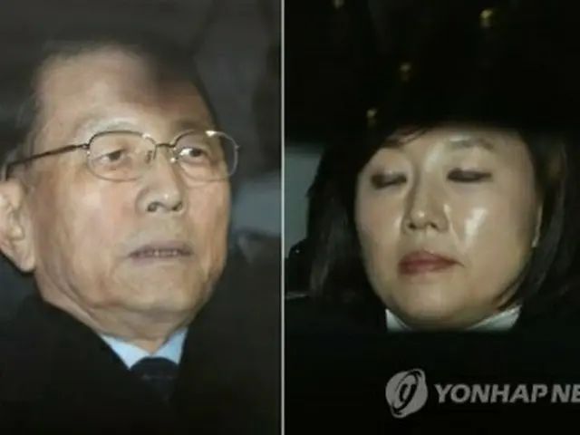金淇春・元大統領秘書室長（左）と趙允旋・文化体育観光部長官＝（聯合ニュース）