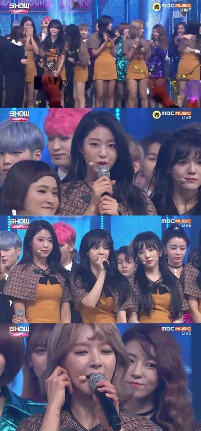 「AOA」は「ショーチャンピオン」で2週連続で1位を獲得した（提供:OSEN）