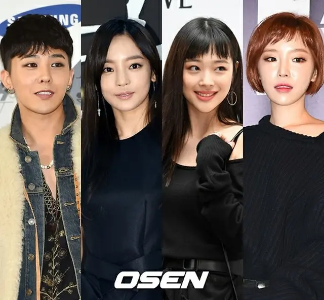 「BIGBANG」G-DRAGON（28）と元「f(x)」ソルリ（22）、「Brown Eyed Girls」ガイン（29）、元「KARA」ハラ（26）が遊園地で目撃され、関心が集まっている。