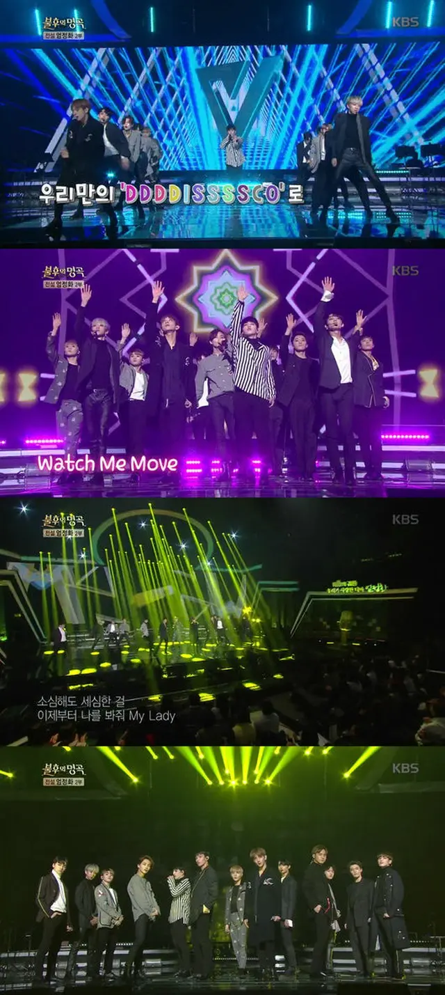 人気アイドル「SEVENTEEN」が「不朽の名曲」に初出演し、彼らだからこそできる最高のステージを披露した。(提供:OSEN）