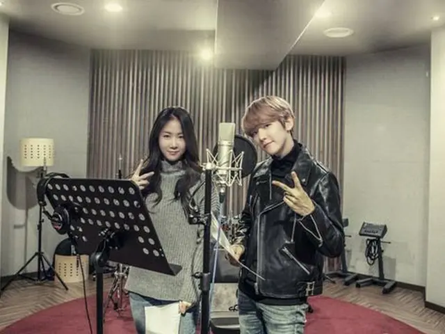 第2の「Some」誕生なるか。韓国ガールズグループ「SISTAR」ソユ（25）と人気グループ「EXO」BAEK HYUN（24）のコラボレーション曲「RAIN」が5チャートで1位となった。（提供:OSEN）