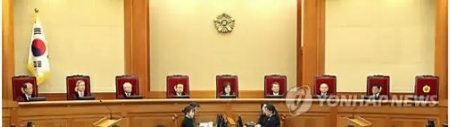 ２２日に開かれた弾劾審理の１６回目の弁論＝（聯合ニュース）