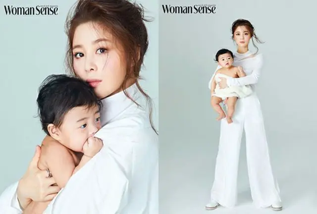 韓国女優ソ・ヨンヒ（37）が娘との初グラビア撮影に臨んだ。（提供:OSEN）