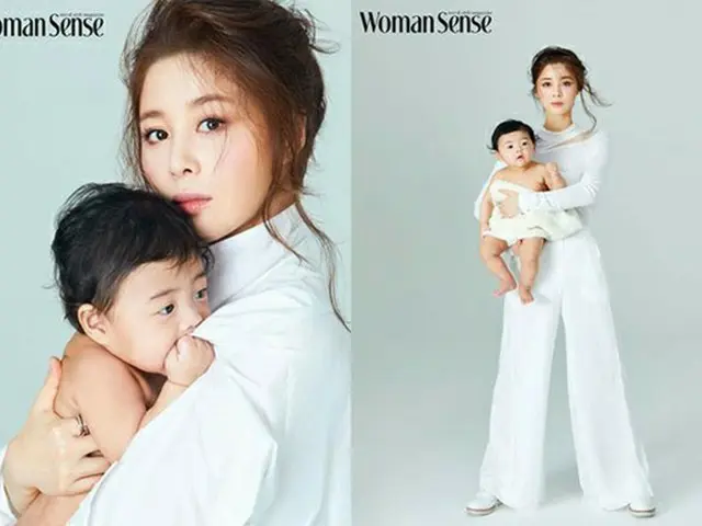 韓国女優ソ・ヨンヒ（37）が娘との初グラビア撮影に臨んだ。（提供:OSEN）