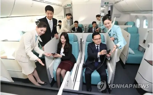 大韓航空が導入したボーイング７８７－９＝２７日、仁川（聯合ニュース）