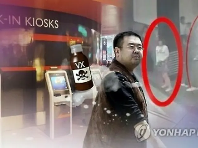 マレーシア警察は正男氏の殺害に猛毒のＶＸが使われたと発表した＝（聯合ニュースＴＶ）