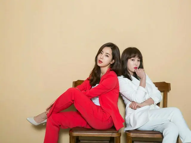 韓国映画「非正規職特殊要員」の女優カン・イェウォン（36）とハン・チェア（34）が映画週刊誌「Mカバーストーリー」のグラビアを飾った。（提供:OSEN）