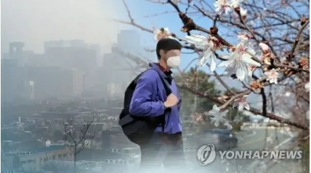 中国発のＰＭ２．５などによる大気汚染が深刻化している＝（聯合ニュースＴＶ）