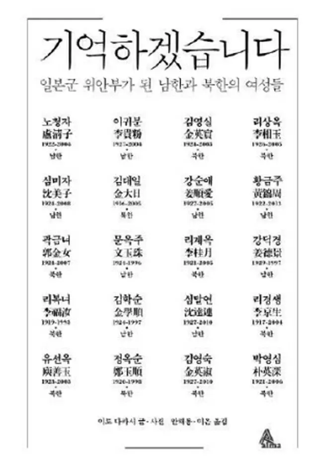 韓国で出版された伊藤孝司の著書「記憶します」＝（聯合ニュース）
