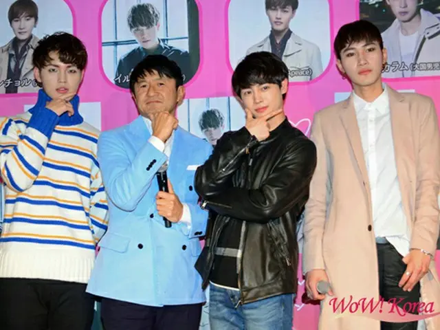 左からヨンウク(Apeace)、武田修宏、カラム(大国男児)、ワンチョル(Apeace)