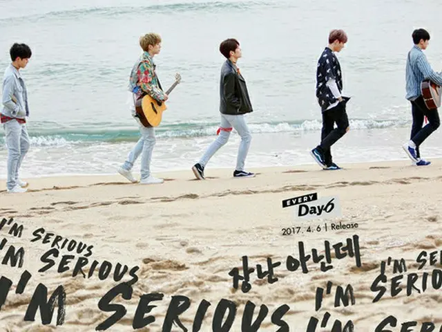 韓国男性バンド「DAY6」の4月のシングルが、iTunesアルバムチャートの4カ国で1位となり、海外での高い人気ぶりを立証した。（提供:OSEN）