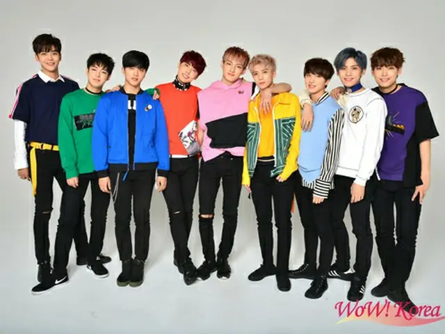 「SF9」左からロウン、ダウォン、ヨンビン、ジェユン、ジュホ、フィヨン、チャニ、テヤン、インソン