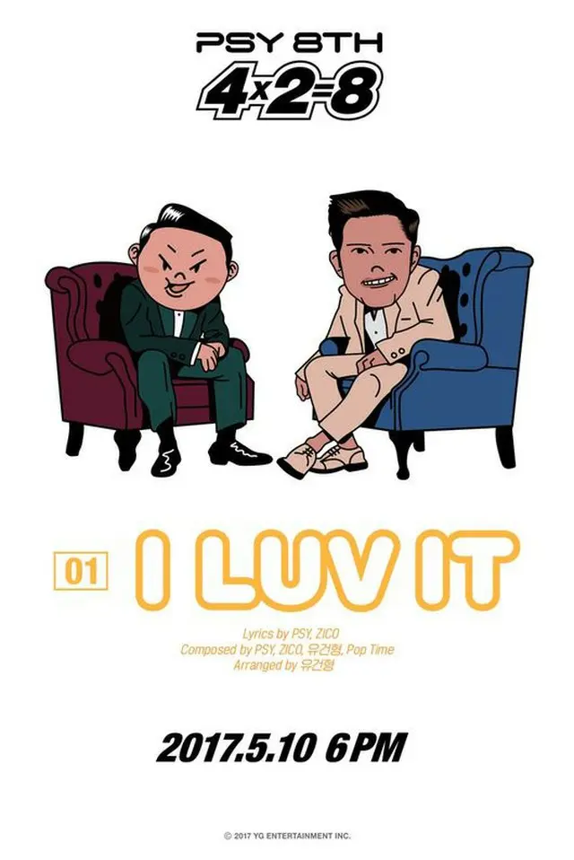 韓国歌手PSY（サイ）が8thアルバム「4X2=8」発表を翌日に控えてイラストティザーを公開した。（提供:OSEN）