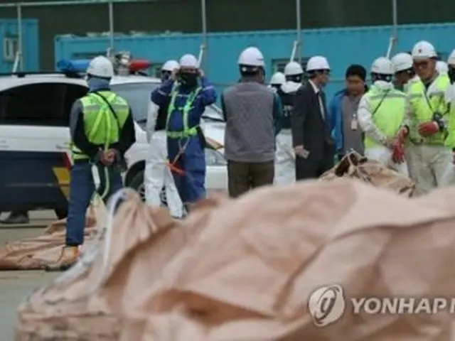 セウォル号の捜索現場＝（聯合ニュース）