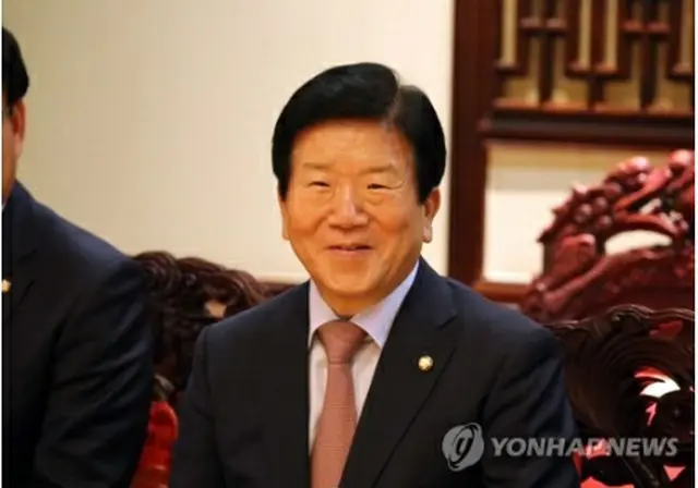 韓国代表団の団長を務める朴炳錫氏＝（聯合ニュース）