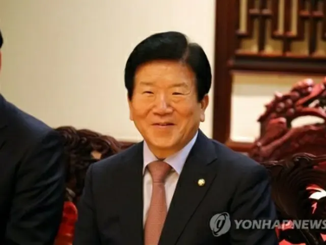 韓国代表団の団長を務める朴炳錫氏＝（聯合ニュース）