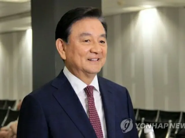 大統領特使として訪米した洪氏＝１７日、ワシントン（聯合ニュース）