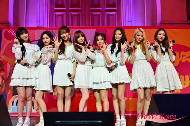 「LOVELYZ」左からジエ、JIN、スジョン、Kei、Babysoul、イェイン、ミジュ、ジス