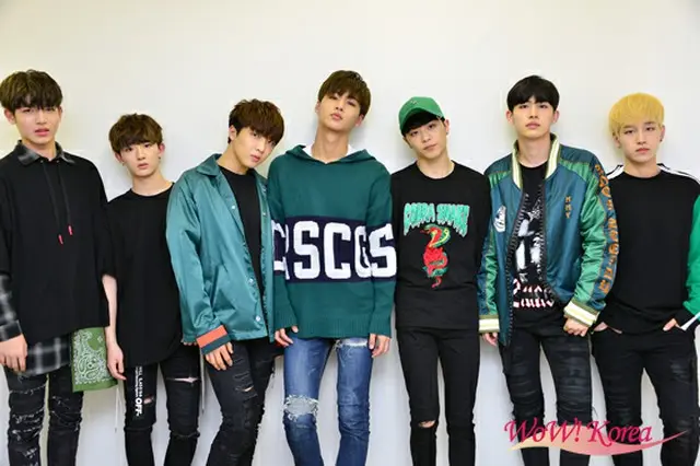 「ROMEO」左からカンミン、マイロ、ユンソン、ヒョンギョン、カイル、ミンソン、スンファン