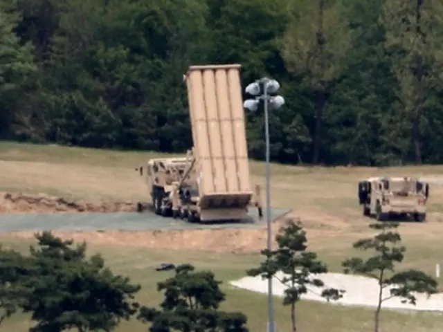 配備された発射台＝（聯合ニュース）