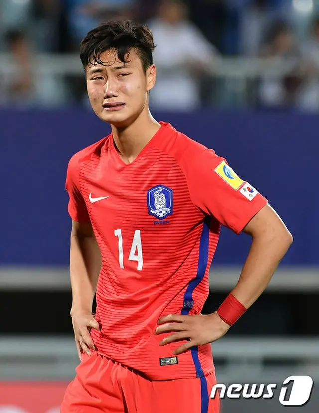＜サッカーU-20 W杯＞ベスト16脱落の韓国、ペク・スンホが悔し涙 「自分の実力を把握…もっと成長したい」