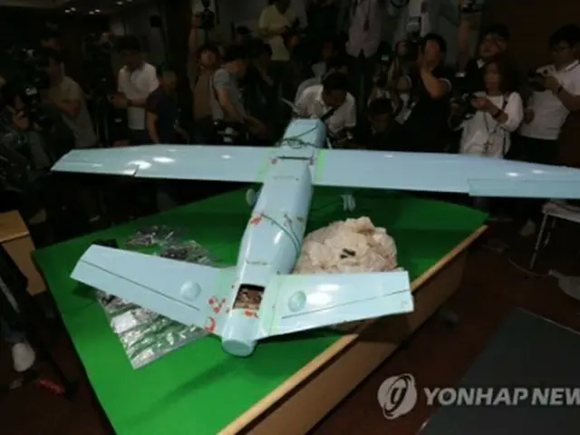 北朝鮮の無人機＝２１日、ソウル（聯合ニュース）