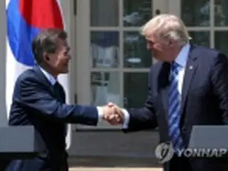 韓米首脳が会見　北朝鮮核問題の根本的解決で一致