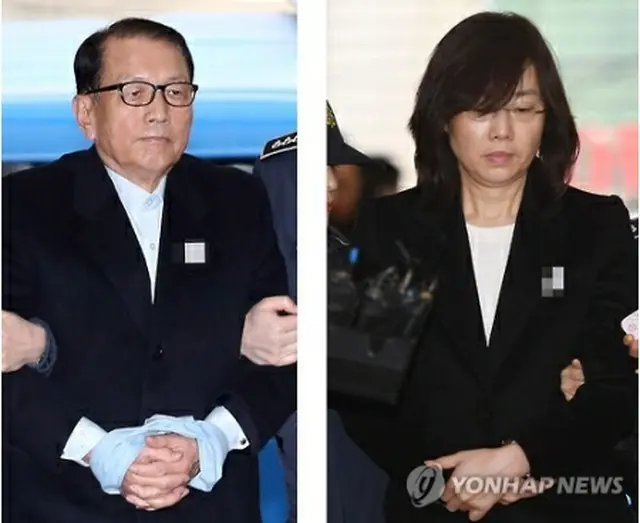 金淇春被告（左）と趙允旋被告＝（聯合ニュース）