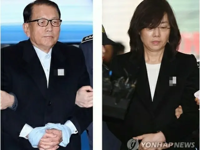 金淇春被告（左）と趙允旋被告＝（聯合ニュース）