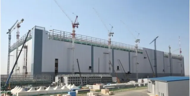 半導体工場の建設中の様子＝（聯合ニュース）