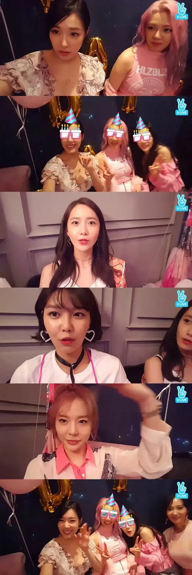 NAVERのVアプリ「少女時代 PARTY Night」より（提供:OSEN）