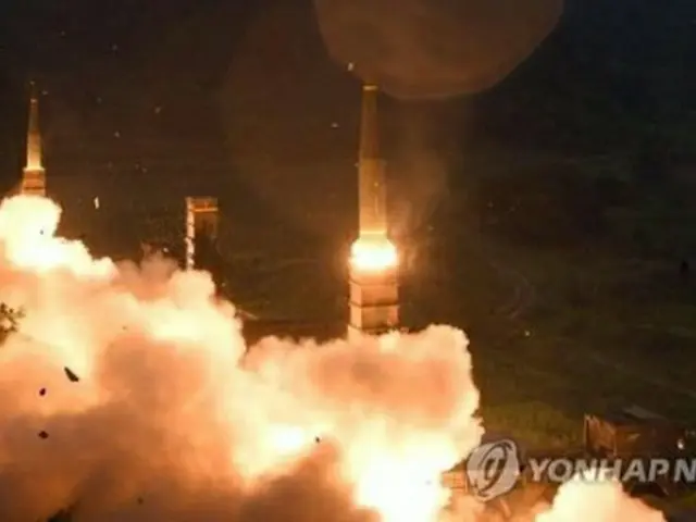 ７月２９日の「玄武２」発射場面（合同参謀本部提供、資料写真）＝（聯合ニュース）