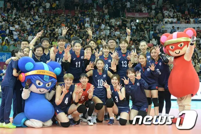 韓国バレーボール女子代表、5日に日本と対戦＝グラチャンバレー2017（提供:news1）