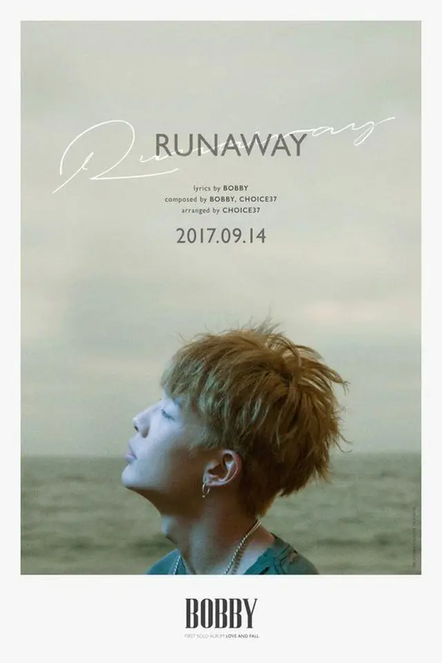 「iKON」BOBBY、初ソロアルバム2つ目のタイトル曲「RUNAWAY」ポスター公開！（提供:news1）