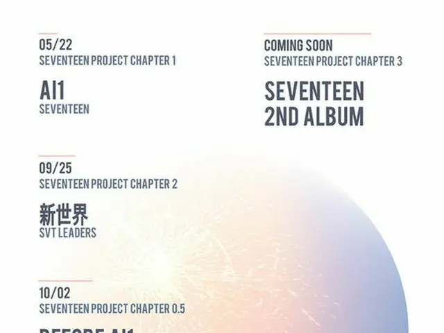 「SEVENTEEN」が17日、公式SNSを通じて、「2017 SEVENTEEN PROJECT」のタイムテーブルを公開。今年下半期の大々的な活動を予告した。（提供:OSEN）