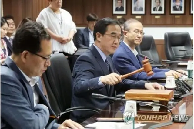 南北交流協力推進協議会の様子＝２１日、ソウル（聯合ニュース）