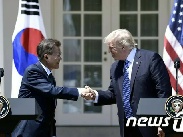 米韓首脳、米ニューヨークで2度目の会談