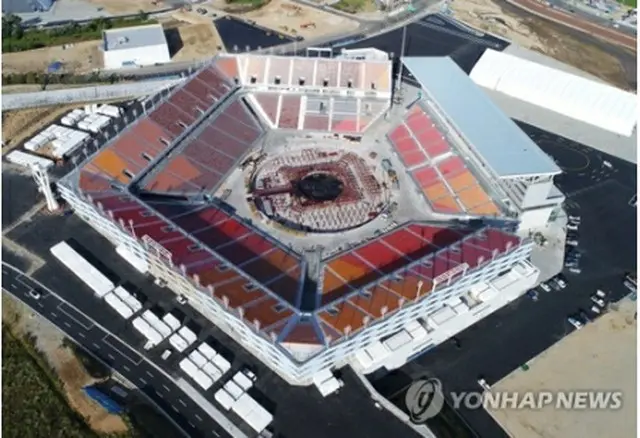 平昌五輪の開会・閉会式会場＝２９日、平昌（聯合ニュース）