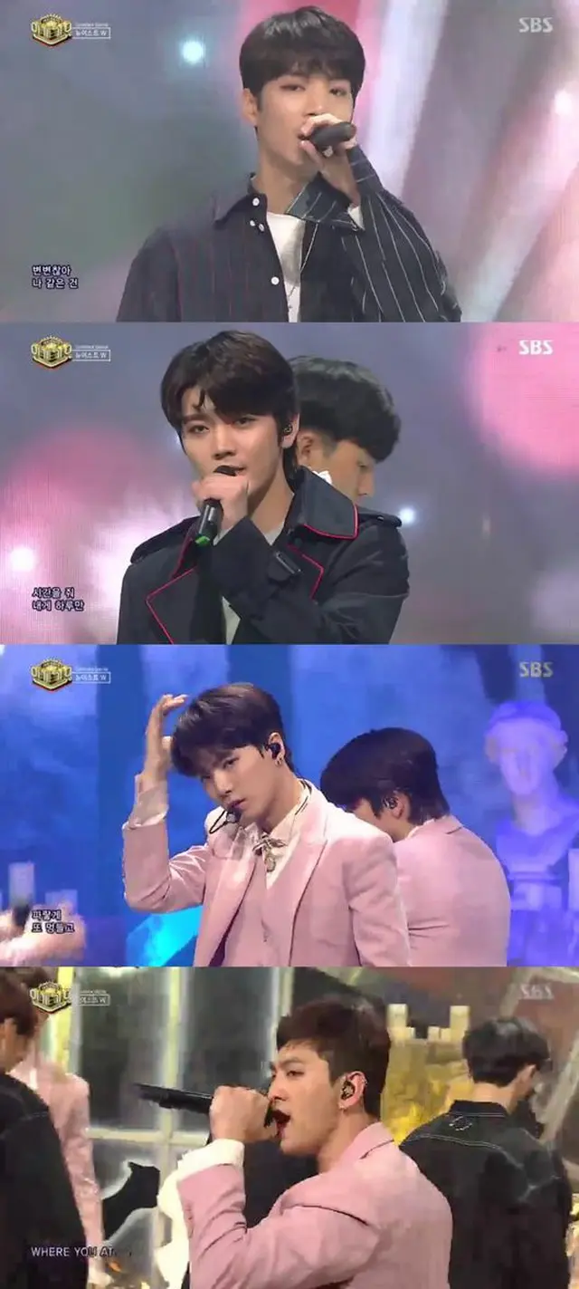 15日に放送されたSBS「人気歌謡」で、「NU’EST W」がカムバックステージを披露した。(提供:OSEN）