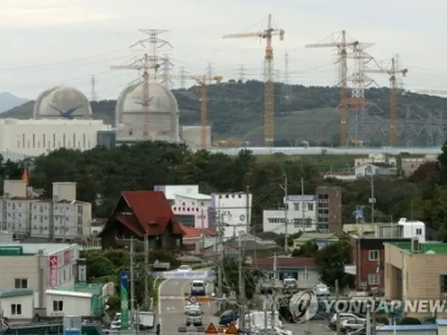 建設が一時中断されている新古里原発５、６号機＝（聯合ニュース）