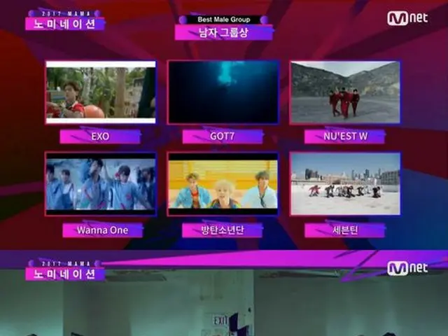 「2017 Mnet Asian Music Awards」が候補者を発表した。17部門に92組の名が挙げられ、「Wanna One」や「防弾少年団」、「EXO」、「TWICE」は3部門にノミネートされ、最多部門候補者となった。（提供:OSEN）
