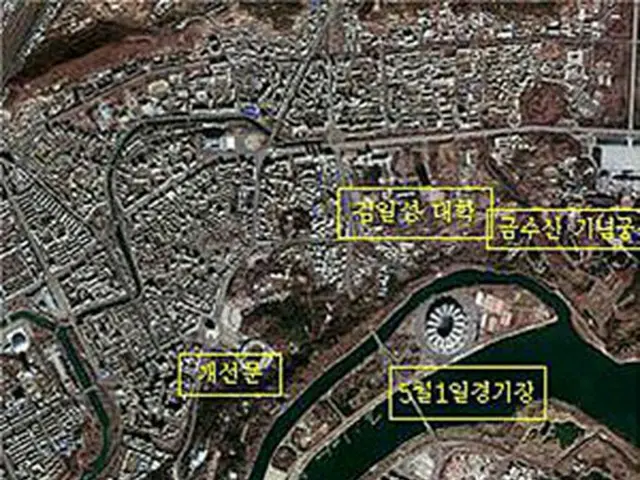 アリラン2号が撮影した平壌市（韓国航空宇宙研究院提供）＝9日、大田（聯合）