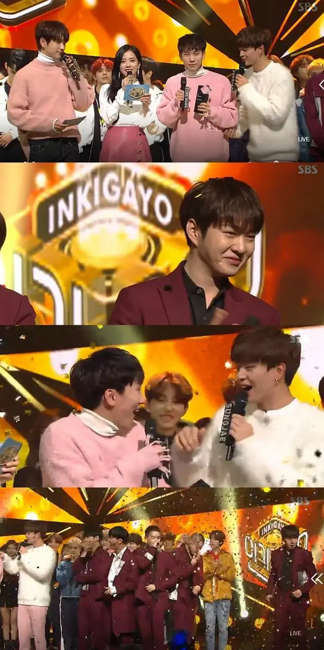 「BTOB」がSBS「人気歌謡」で、2週連続1位に輝いた。（提供:OSEN）