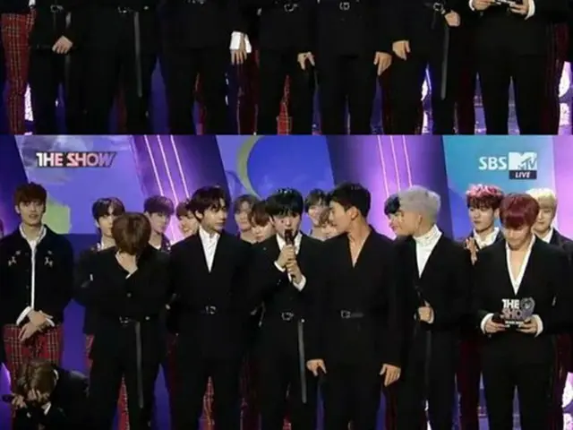韓国ボーイズグループ「MONSTA X」が、デビューしてから初めて音楽番組で1位を獲得した。（提供:OSEN）