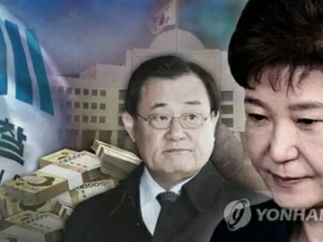 朴槿恵氏（右）と李元駐日大使＝（聯合ニュース）