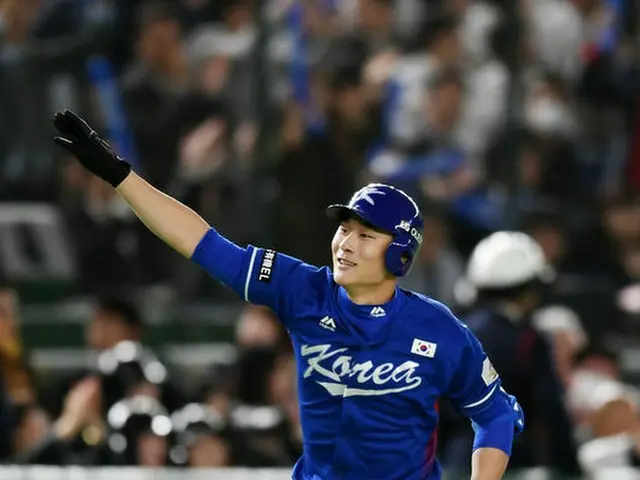 <アジアプロ野球CS>“本塁打”キム・ハソン、雪辱誓う「決勝で再び日本と対戦できるように」(提供:OSEN)