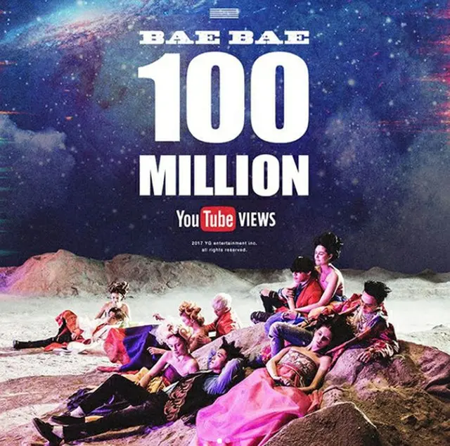 韓国ボーイズグループ「BIGBANG」の「BAEBAE」MVが、再生回数1億回を突破した。（提供:OSEN）