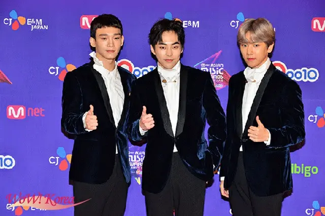 「EXO-CBX」左からCHEN、XIUMIN、BAEK HYUN